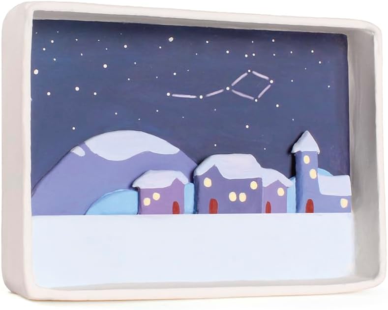 Jovi 2704 DIY Air Dry Window - Bastelset für eine Landschaft aus luftgetrocknetem Ton weiss + Farben