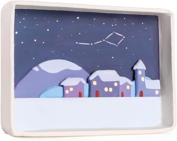 Jovi 2704 DIY Air Dry Window - Bastelset für eine Landschaft aus luftgetrocknetem Ton weiss + Farben