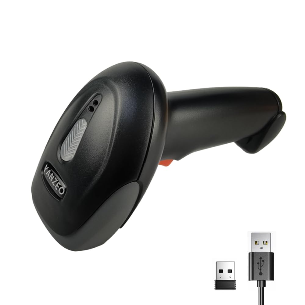 YANZEO L6811 Barcode Scanner 1D Wireless Barcode Reader 2.4G und USB Kabel Handheld Barcode Scanner