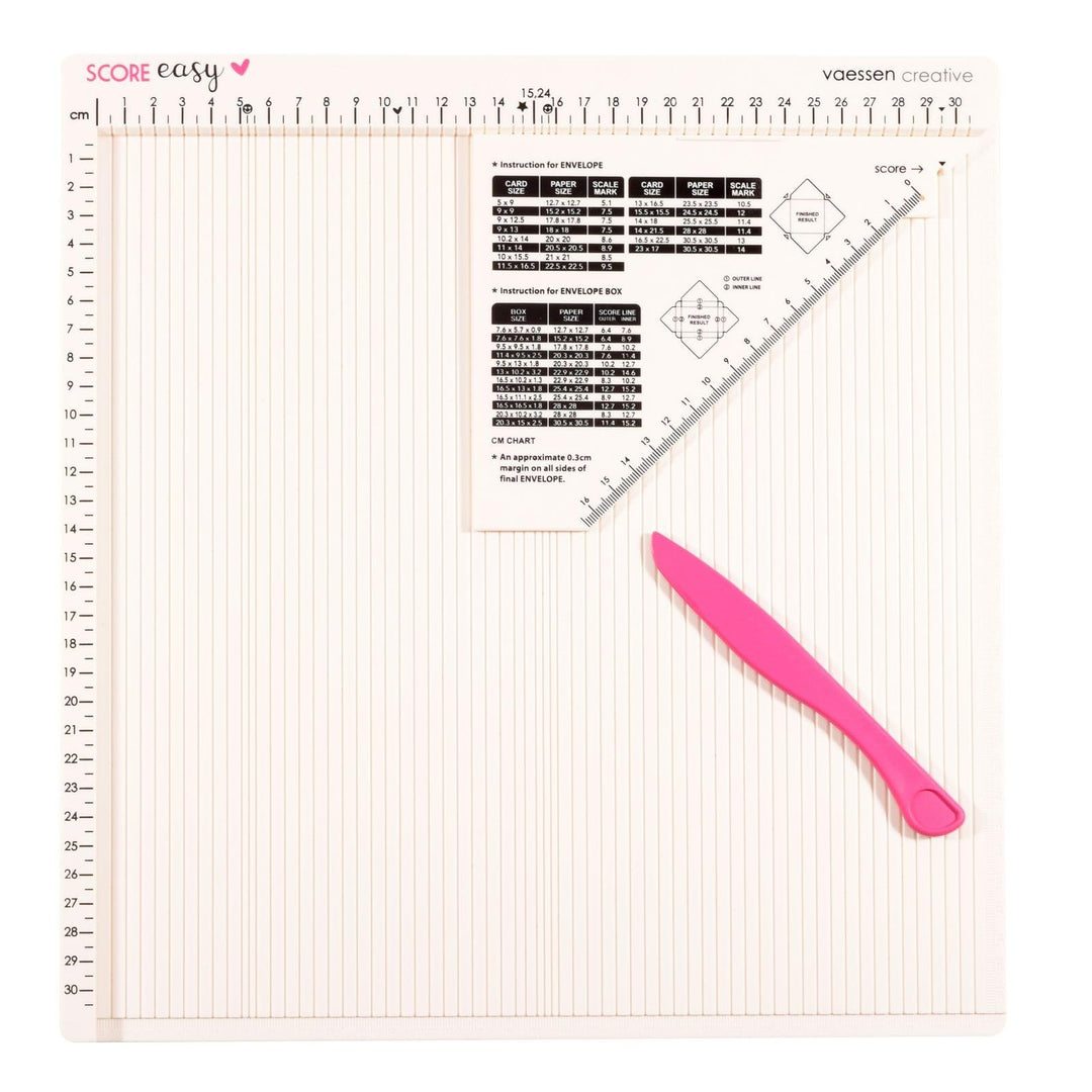 Vaessen Creative Score Easy Mehrzweck Falzbrett cm Offwhite, 30,5 x 30,5 cm, Weiss Weiss Single, Wei