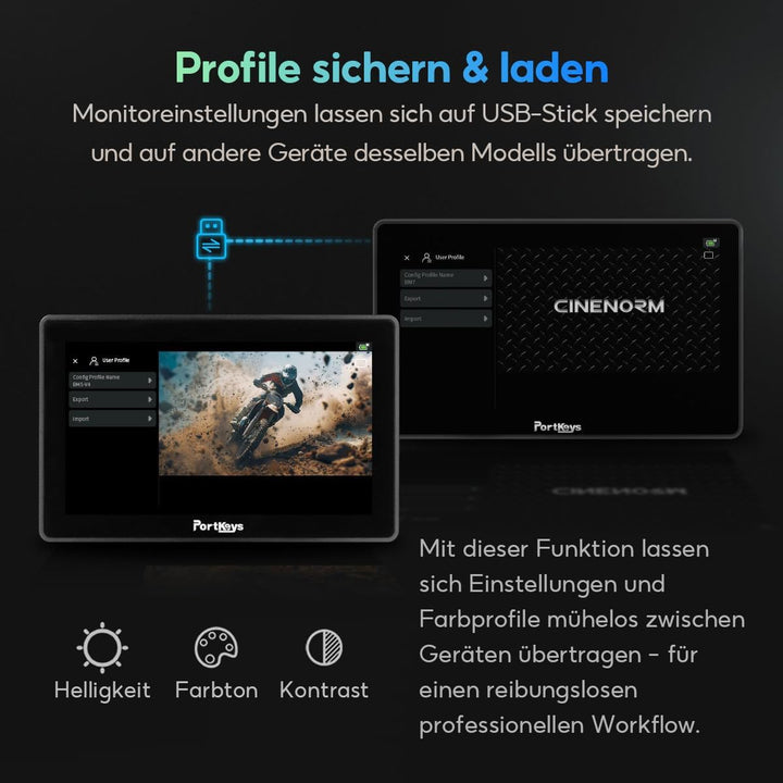 Portkeys BM5WR Kabellose Kontrolle Field Kamera Monitor 5.5" Touchscreen 3G SDI 3D LUT 2200Nit 10bit