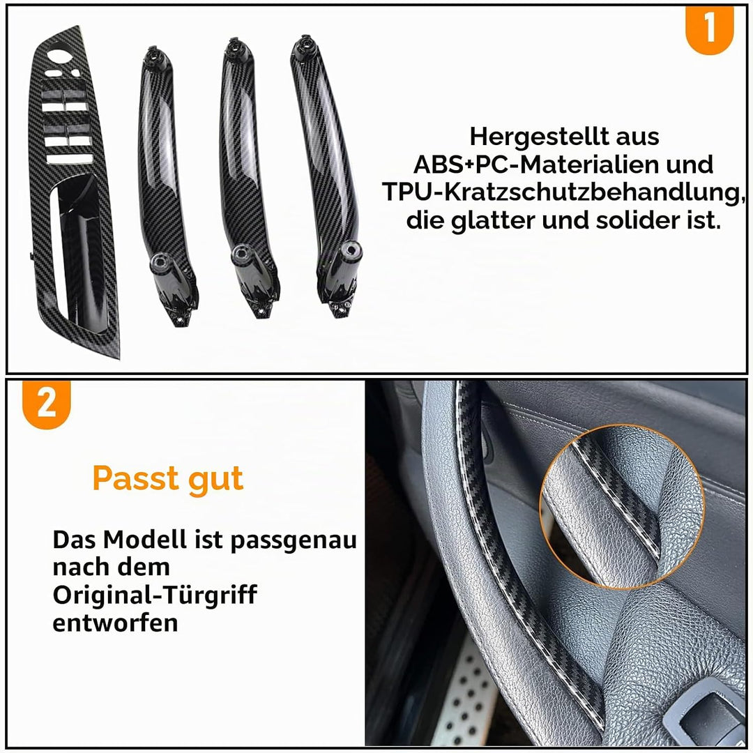 TTCR-II 4PCS Kompatibel mit Türgriff Innen Links + Rechts Compatibel mit X5 E70 2008–2013, X6 E71/E7