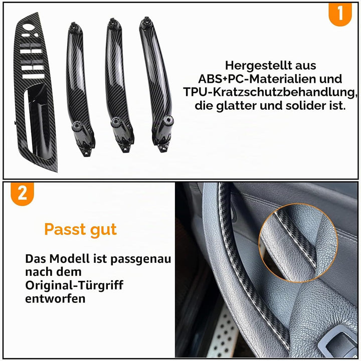 TTCR-II 4PCS Kompatibel mit Türgriff Innen Links + Rechts Compatibel mit X5 E70 2008–2013, X6 E71/E7