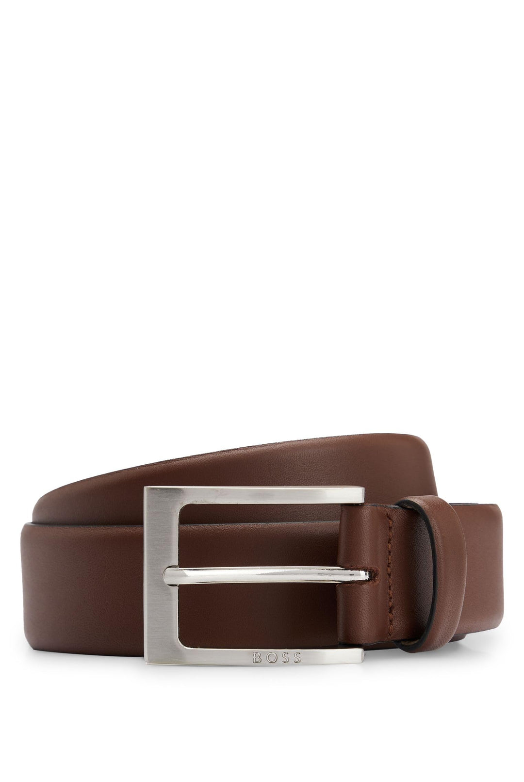 BOSS Herren Barnabie Gürtel aus Nappaleder mit Dornschliesse 95 New - Medium Brown217, 95 New - Medi