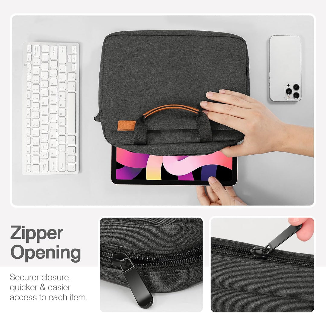 MoKo 9-11" Tablet Tasche Hülle, Schutztasche mit Schultergurt für iPad Pro 11 M2 2022-2018/iPad 10.