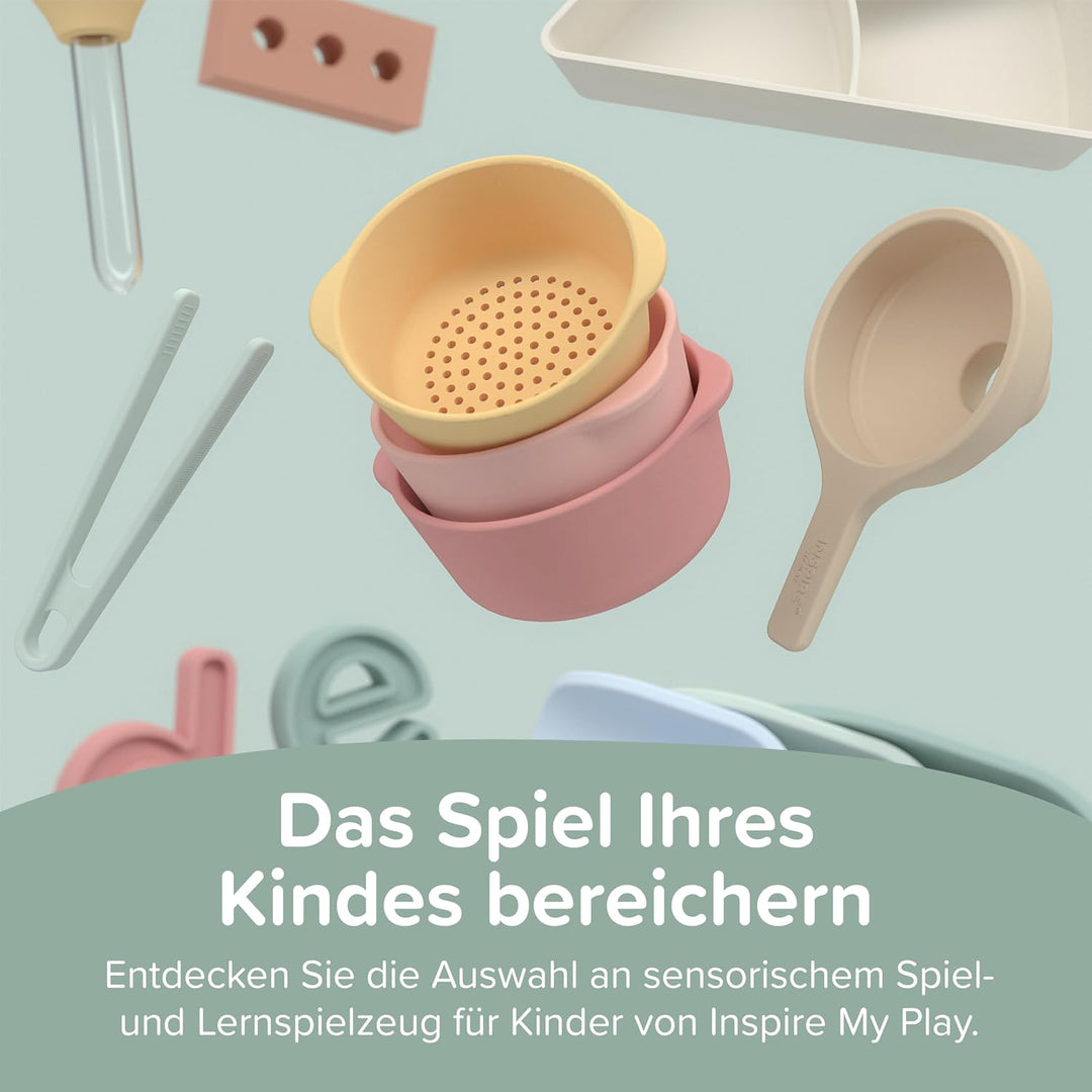 IInspire My Play – 3 x Sortier- und Ordnungsfächer aus Silikon – Kompatibel mit Sensory PlayTray – Z