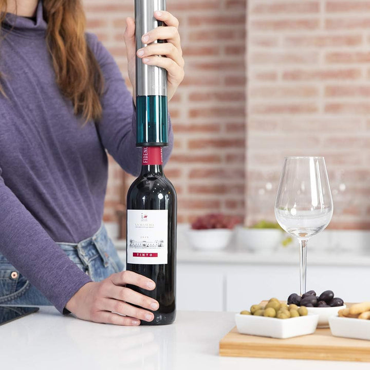 Cecotec InstantCork 1000 Gourmet Elektrischer Korkenzieher. Öffnet Flaschen in nur 8 Sekunden, funkt