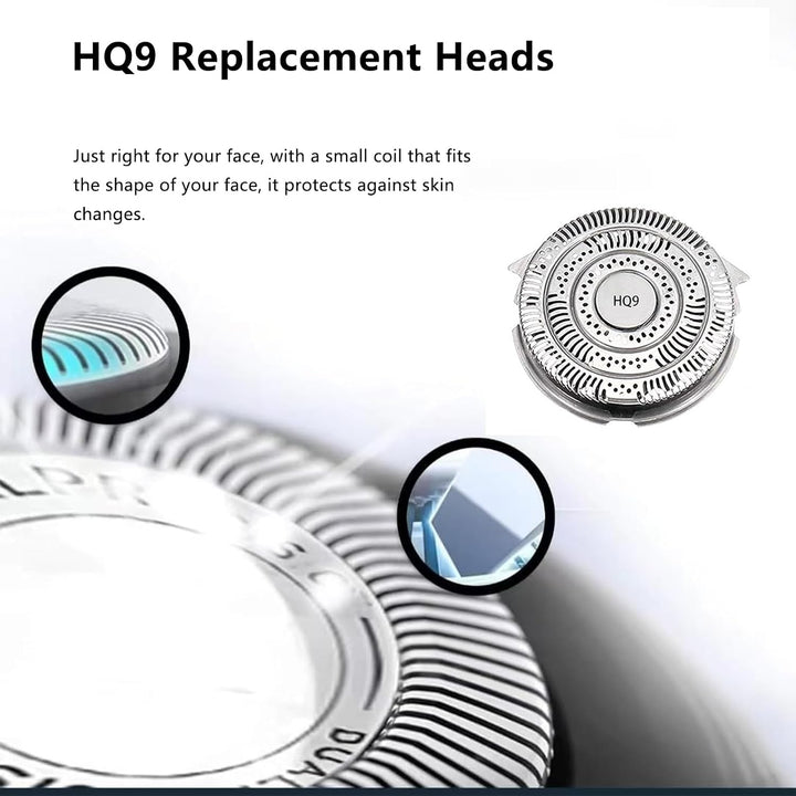 HQ9 Ersatzköpfe, kompatibel mit Philips Norelco Hq9 Speedxl Ersatzköpfen HQ9070, PT920, 8140XL, HQ90