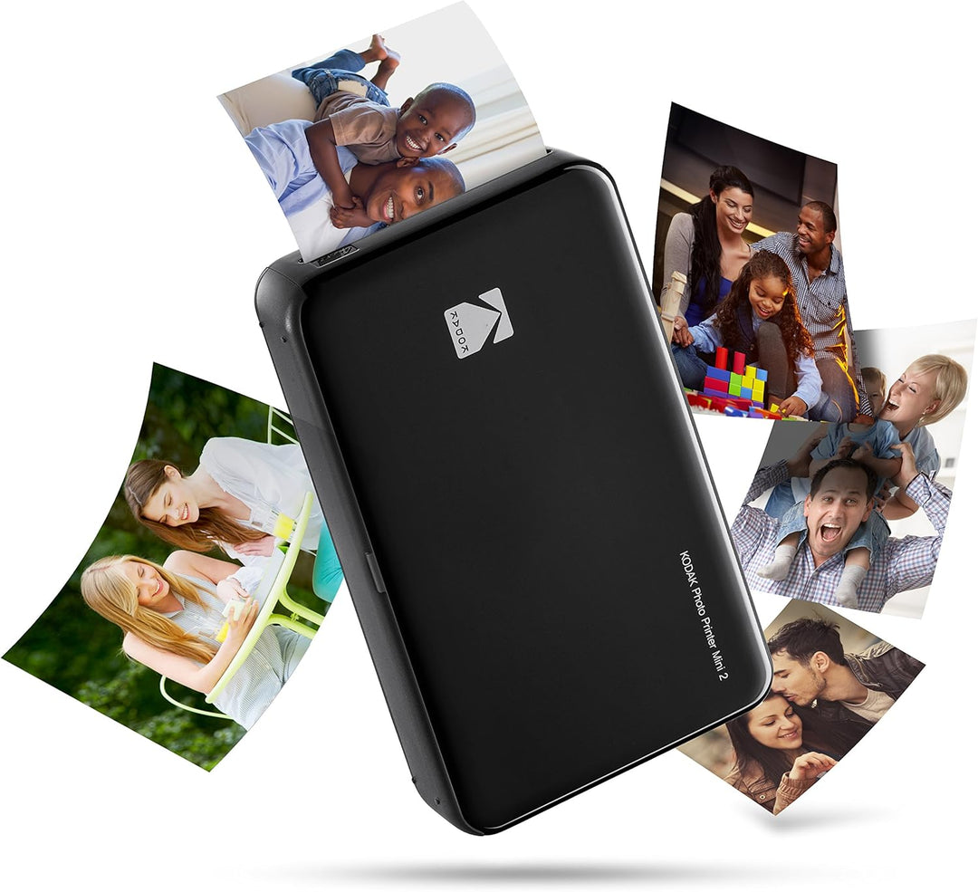 Kodak Mini 2 HD Wireless Mobile Instant Fotodrucker w / 4 Pass patentierte Drucktechnologie (Schwarz