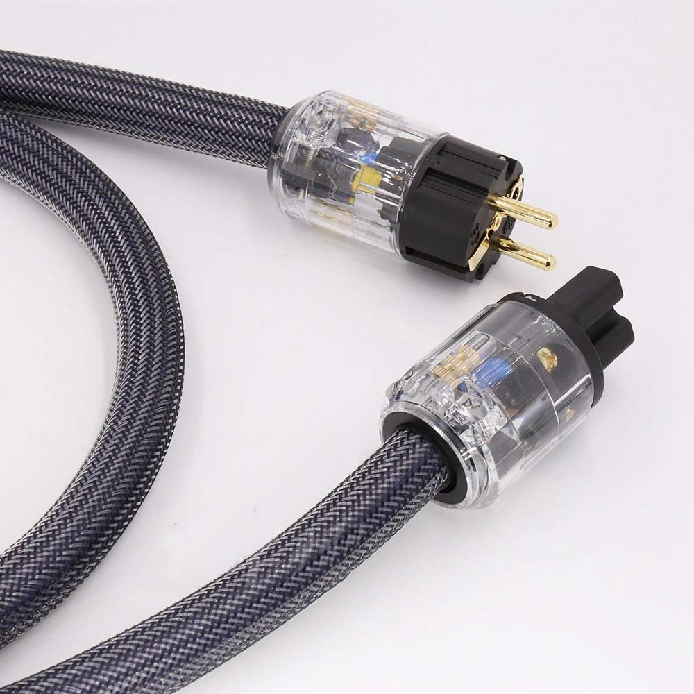 JJmooer Reines Kupfer mit abgeschirmtem HiFi-Netzkabel Professionelles Audio-Wechselstrom-Verstärker