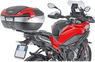 Givi V56NN Maxia 4 Monokey Topcase in Carbon Optik Roten Reflektoren Schwarz, Schwarz