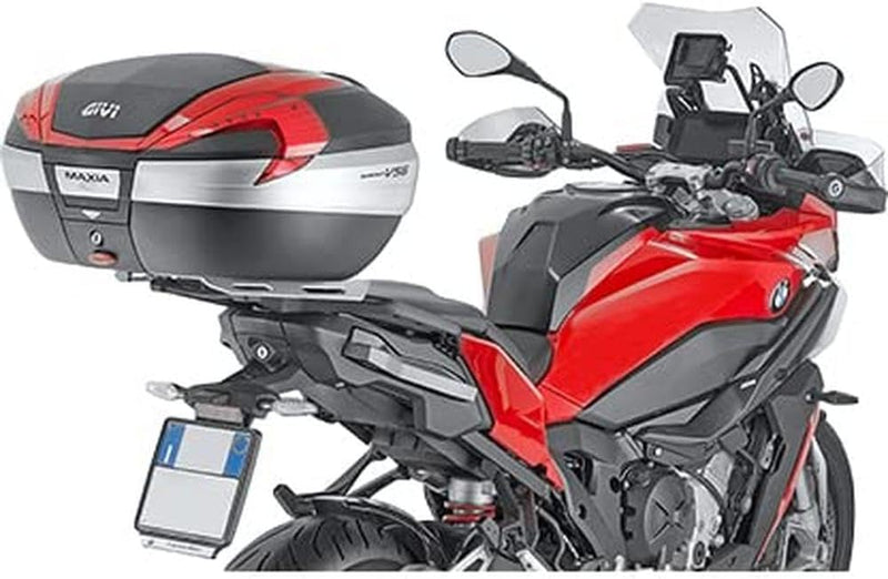 Givi V56NN Maxia 4 Monokey Topcase in Carbon Optik Roten Reflektoren Schwarz, Schwarz