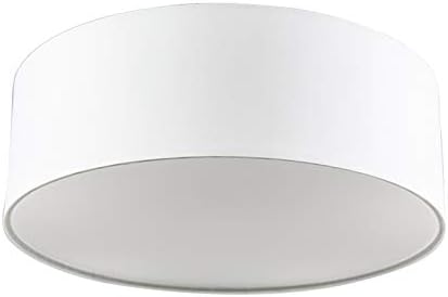 Qazqa - Modern Deckenleuchte I Deckenlampe I Lampe I Leuchte weiss 30 cm inkl. LED - Drum mit Schirm