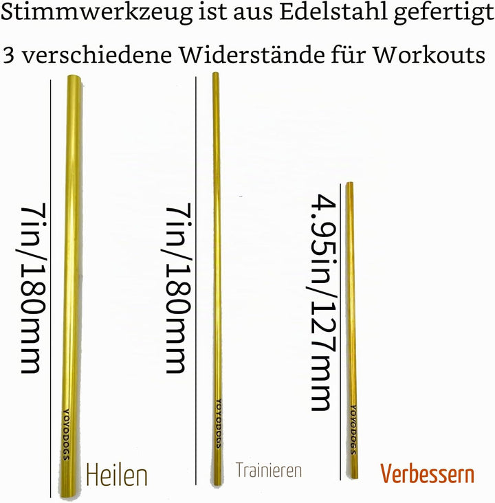 Sing-Strohhalm für Stimmtraining und Heilhilfewerkzeug, Gesangshalm-Stimmtrainer Metalltherapie-Werk