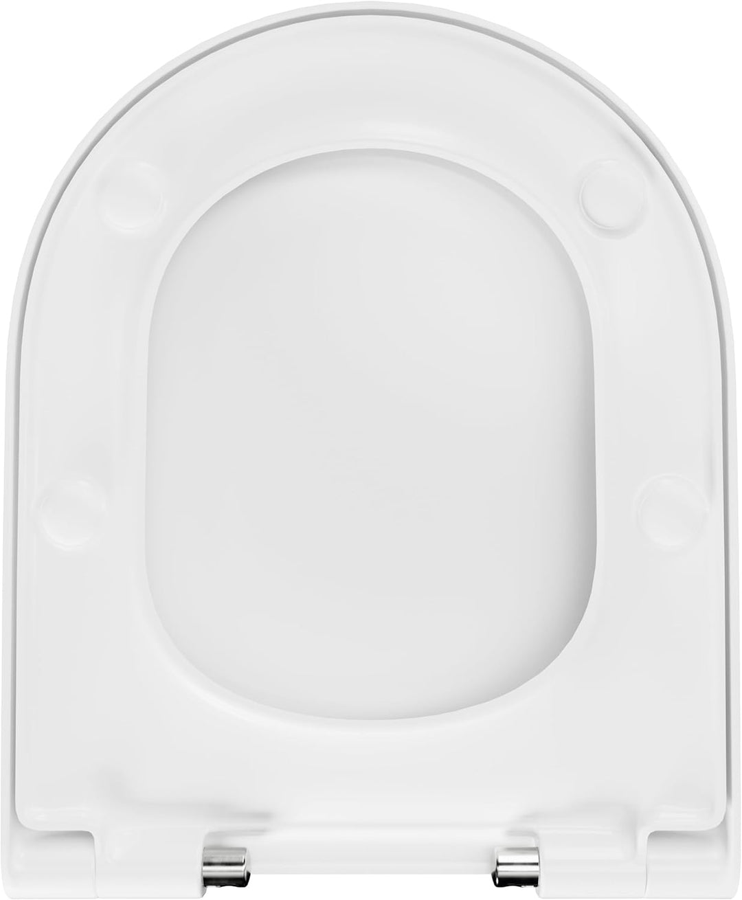 LUVETT® D350 Toilettendeckel mit Absenkautomatik D Form Weiss - SoftClose Klodeckel Abnehmbar - Klob