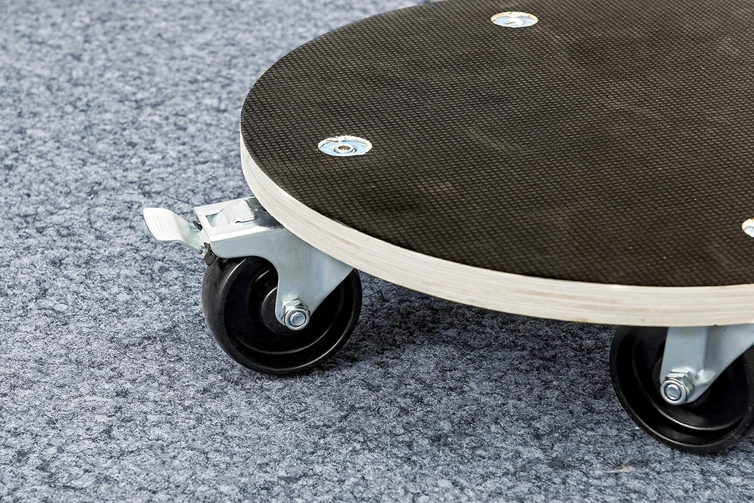 Metafranc Pflanzenroller Ø 380 mm - 200 kg Tragkraft - Siebdruckplatte - PA-Räder - Feststeller - Wa