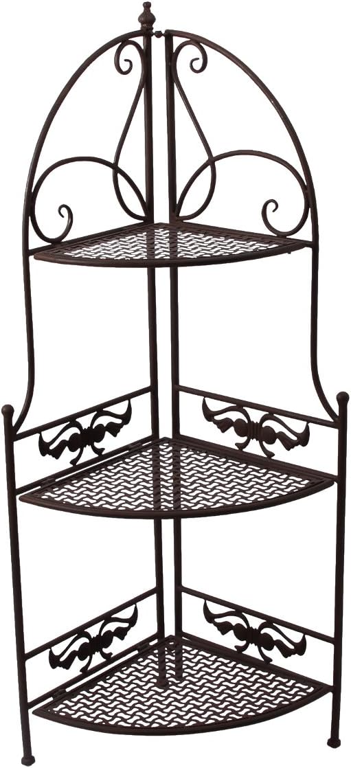 PrimoLiving Metall Garten Regal - Pflanzen Blumen Eckregal aus Metall - Pflanzenregal Garten und Bal