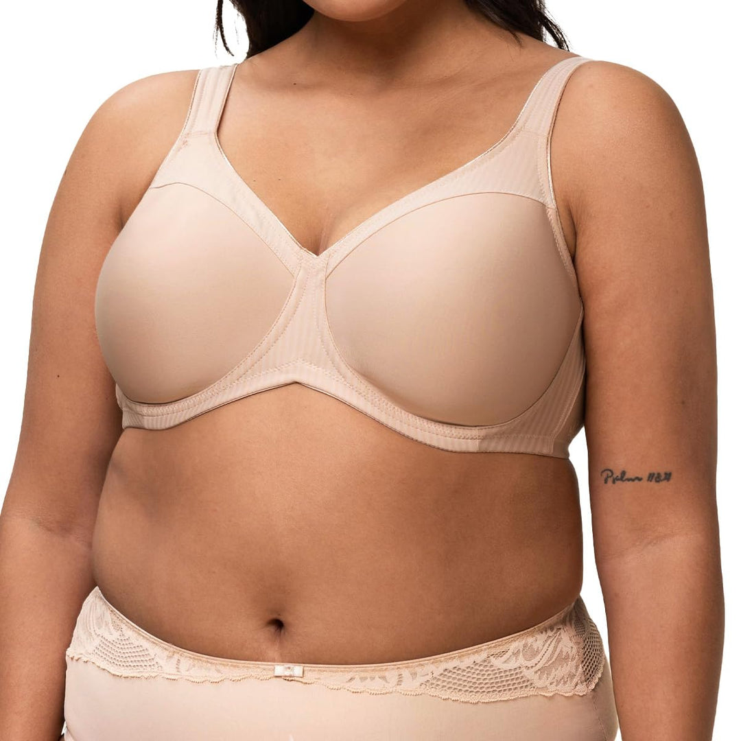 Triumph Damen Modern Soft+Cotton W01 Minimizer BH 75C Neutral Beige, 75C Neutral Beige