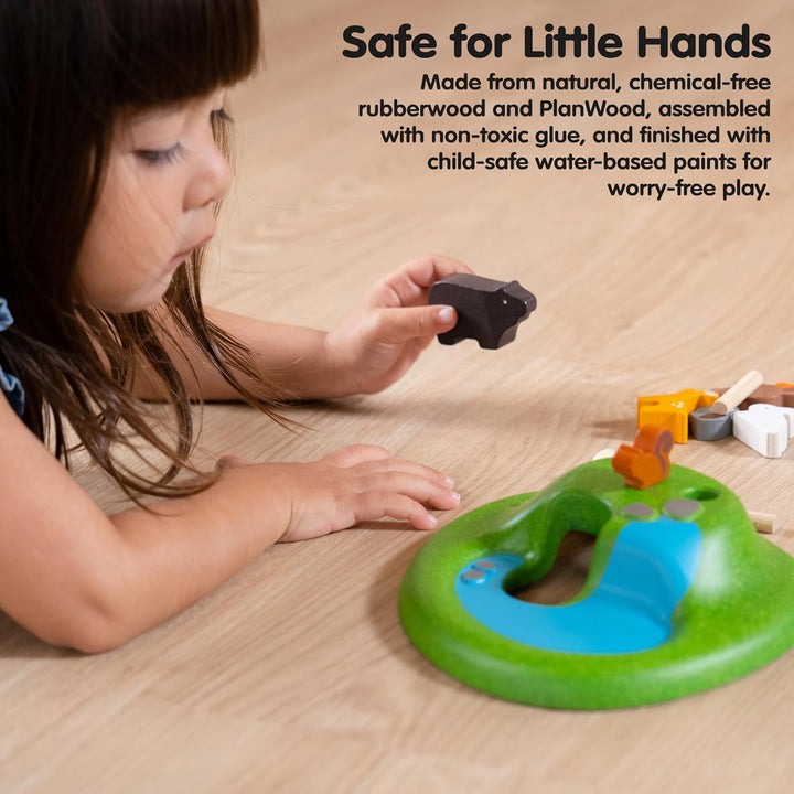 Plan Toys Animal Set, 6625, Wood