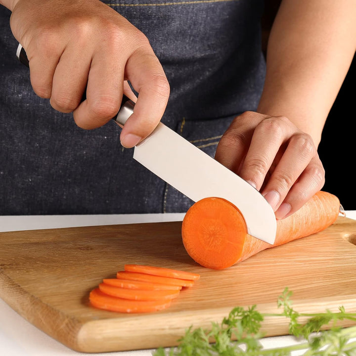 KEEMAKE Messerset, Santoku Messer 2 tlg, Küchenmesser Set aus deutschem Edelstahl mit Pakkawood Grif
