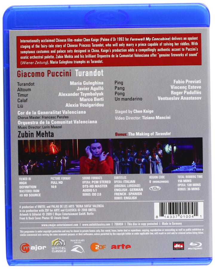 PUCCINI: Turandot, Blu-ray