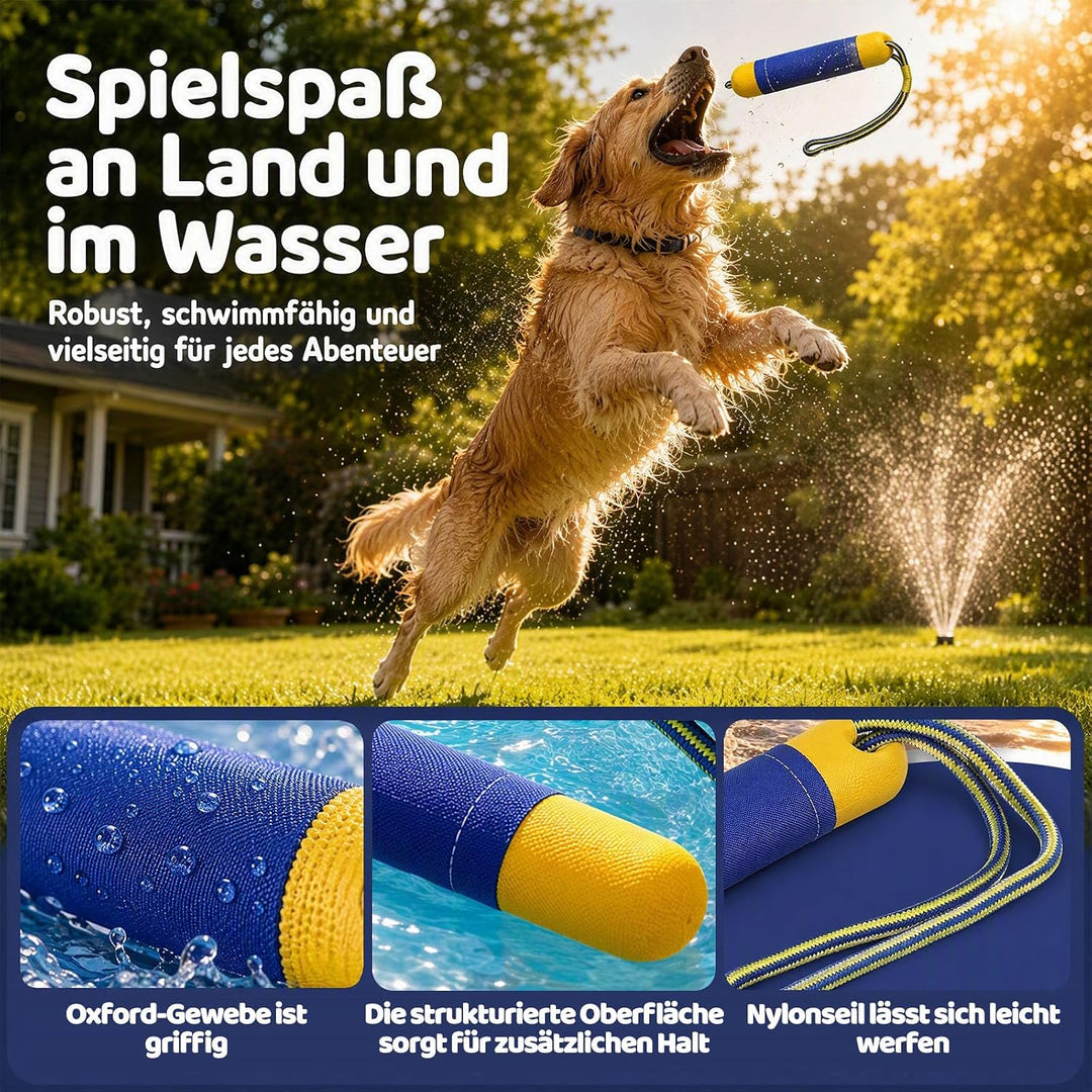 2 Stück Hundespielzeug Schwimmender Hundedummy 22 cm, Wasserspielzeug Hund aus bissfestem EVA mit Ny