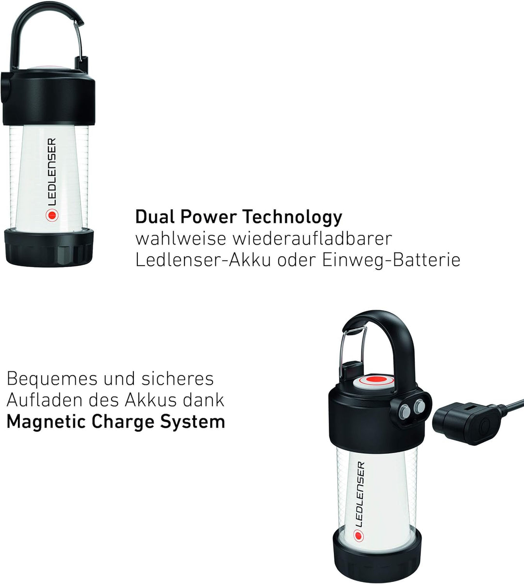 Ledlenser ML4 Laterne, Outdoor, Campinglampe, 300 Lumen, 45 Stunden Leuchtdauer, wiederaufladbar, in