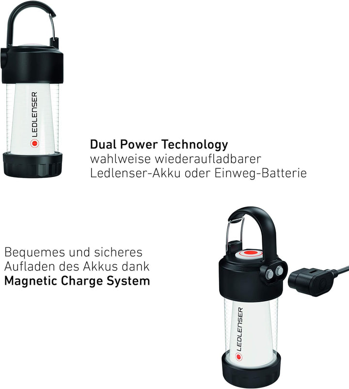 Ledlenser ML4 Laterne, Outdoor, Campinglampe, 300 Lumen, 45 Stunden Leuchtdauer, wiederaufladbar, in
