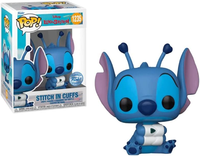 Funko Lilo & Stitch Pop! Disney Vinyl Figur Stitch in Cuffs, 9 cm