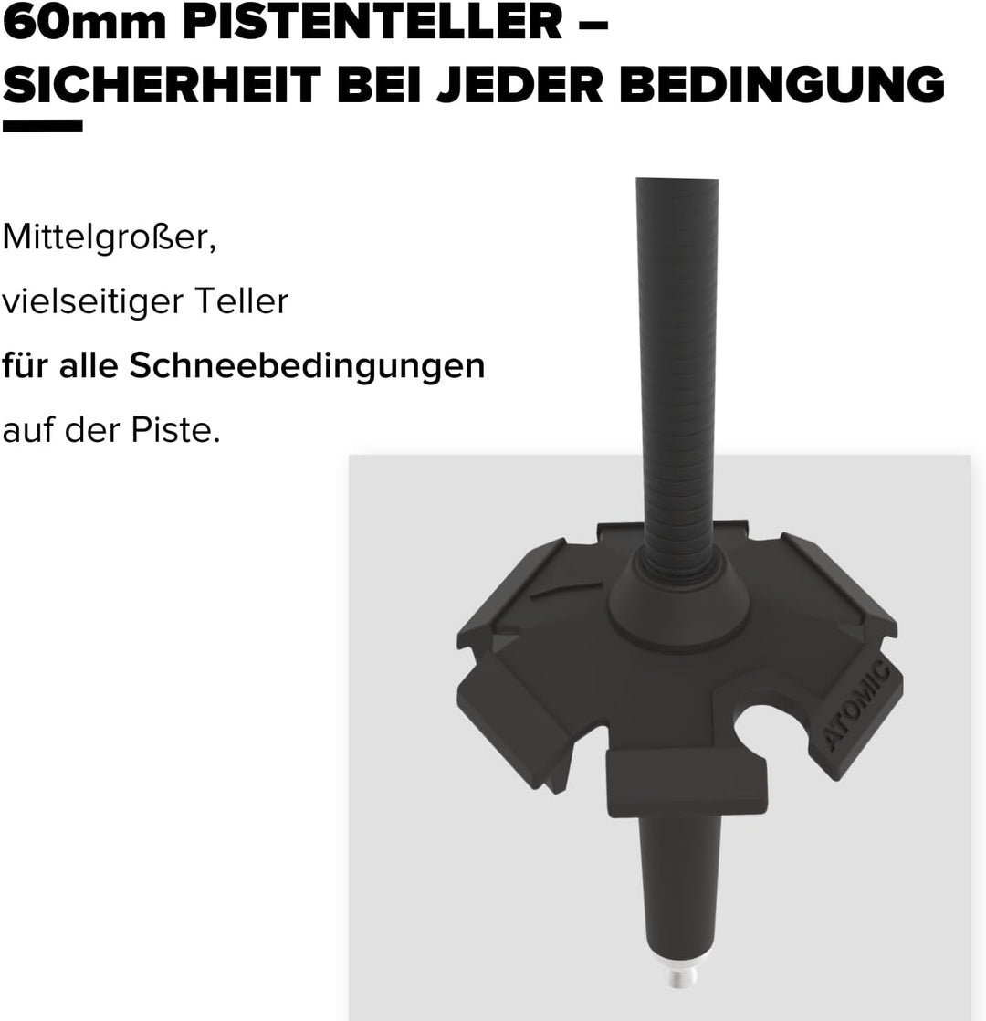 ATOMIC AMT Carbon Skistöcke - Hochwertiger 4* Carbon Skistock - ergonomischer Griff am Stock - verst