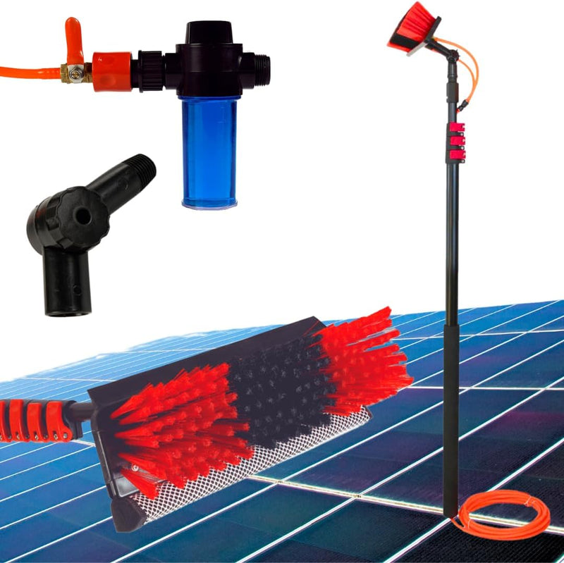 STARLYF - Teleskop-Reinigungsbürste, wasserbetrieben, Seifenspender, Reinigung von Sonnenkollektoren