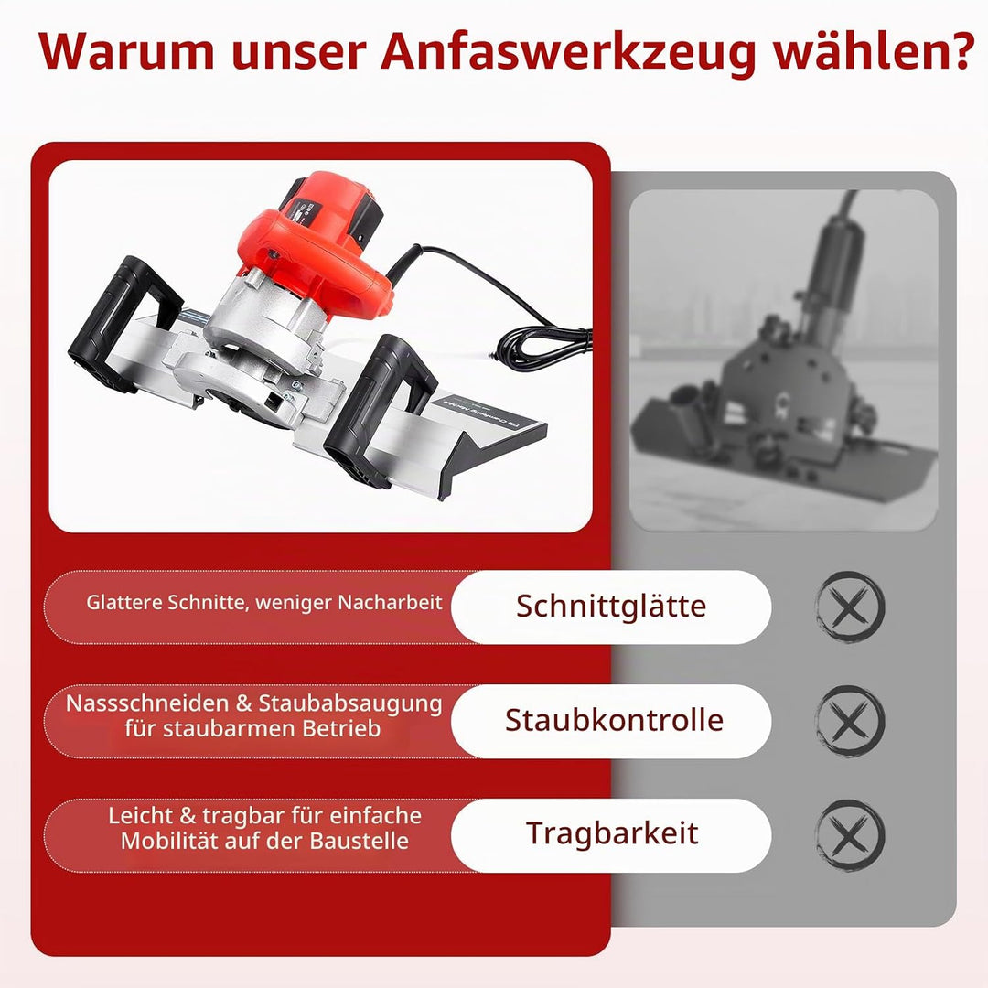 1200W Fliesenschneider Elektrisch, 43 Grad Steintrennmaschine, Fliesenschneider Nassschneider mit 11