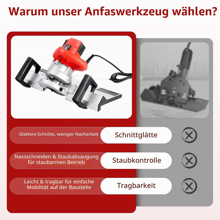 1200W Fliesenschneider Elektrisch, 43 Grad Steintrennmaschine, Fliesenschneider Nassschneider mit 11