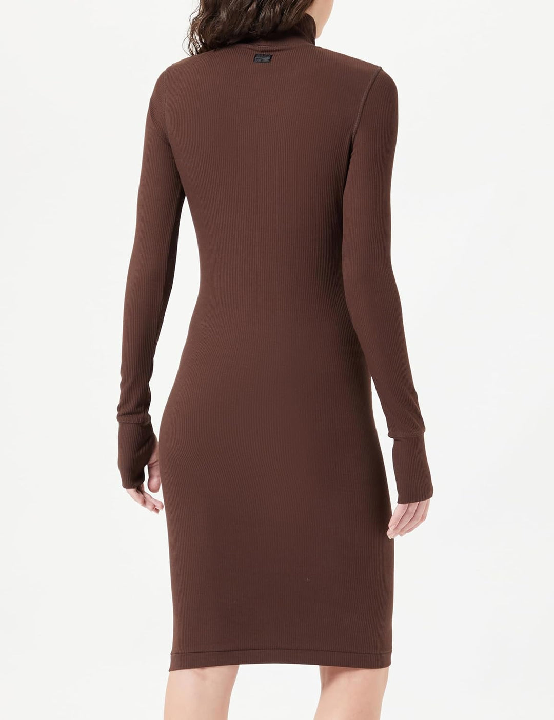 G-Star RAW Damen Slim Rib Kleid Mock Dresses XS Braun (Coffee Bean D23500-d493-d311), XS Braun (Coff