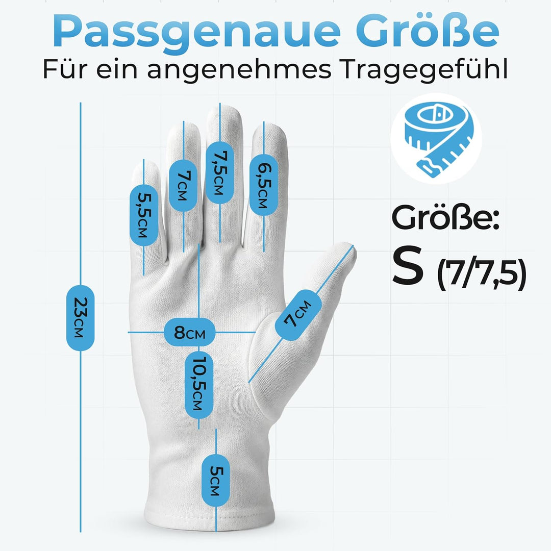 Dermatest: Sehr Gut - Lavamed® Baumwollhandschuhe - extra weiche Baumwoll-Handschuhe aus 100% Baumwo