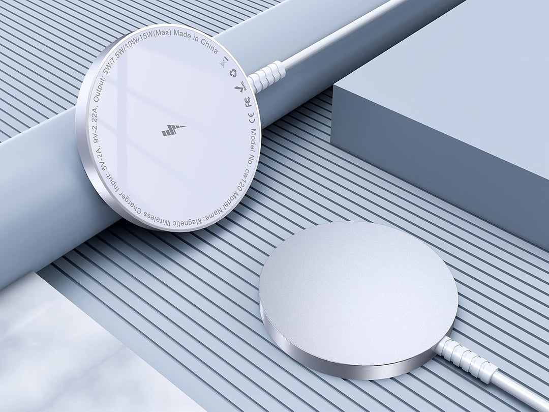 Mag-Safe Ladegerät für iPhone Ladestation: Magnet Wireless Charger Induktive Kabelloses Ladepad Komp