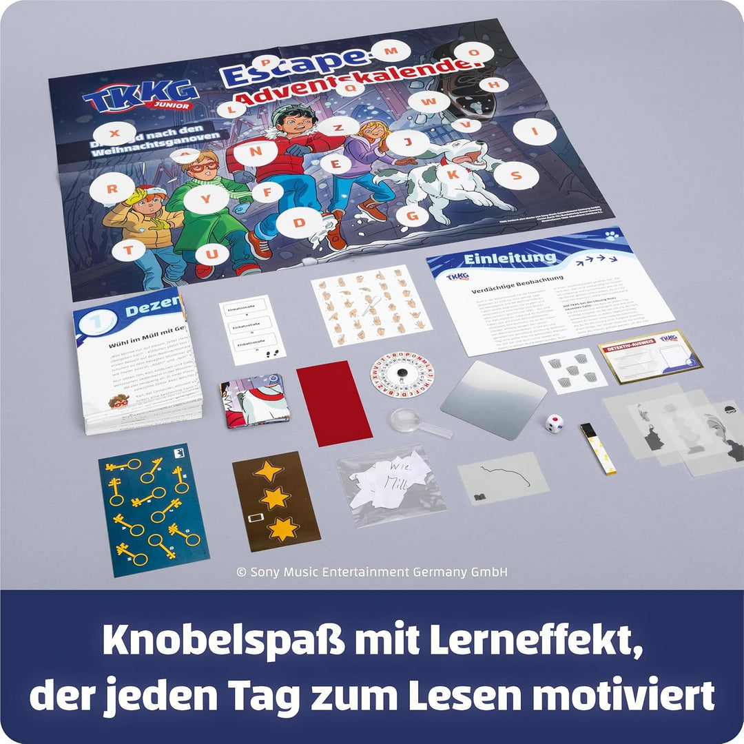 FRANZIS 67240 - TKKG Junior Escape-Adventskalender: Die Jagd nach den Weihnachtsganoven