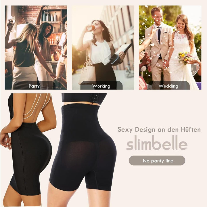 SLIMBELLE Miederpants Bauch Weg Damen Figurenformend Miederpants Tummy Control Shapewear Unterhose M