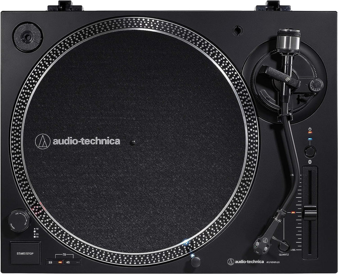 Audio-Technica LP120xBTUSB Direktangetriebener Plattenspieler (Bluetooth & USB) Schwarz Black USB an