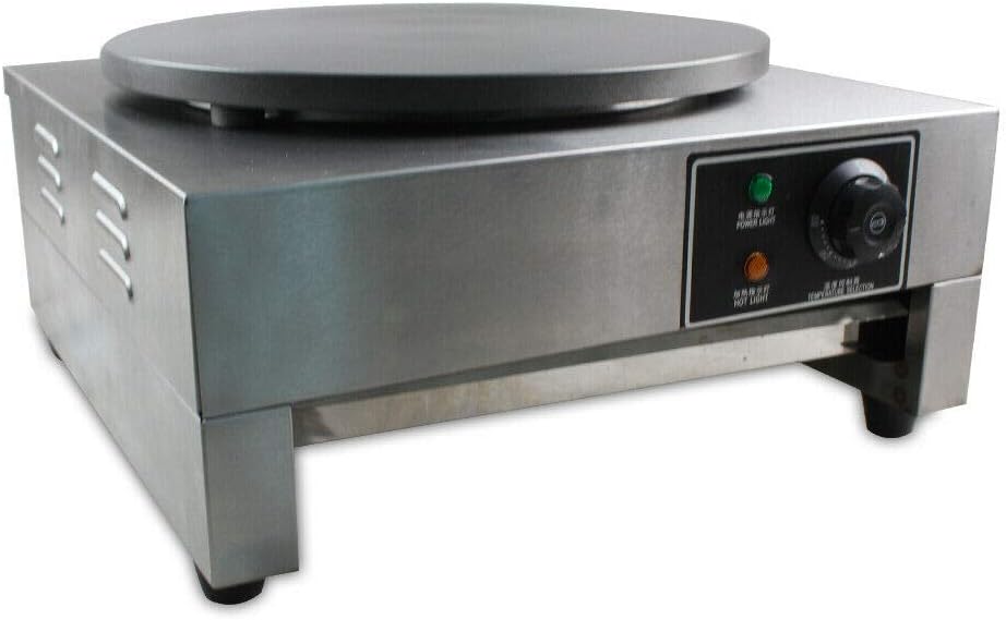 Crêpes-Maker, Crepes-Eisen für Süsse oder Herzhafte Crepes mit 40 cm Ø 3000 W Crepesmaker Antihaftbe