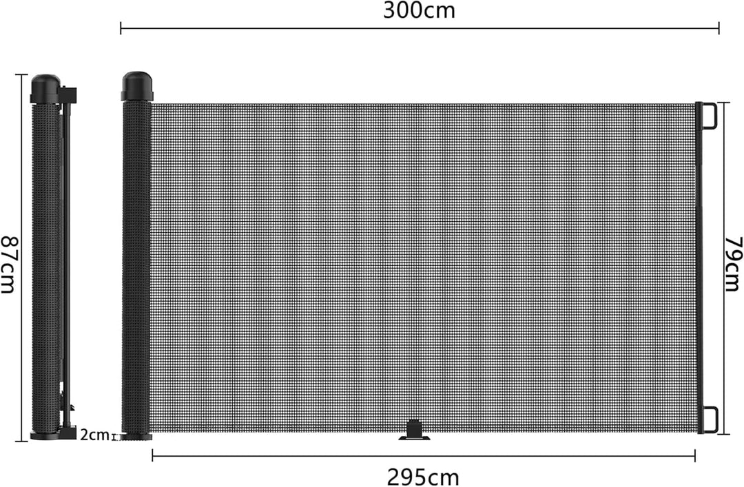 UISEBRT Türschutzgitter Ausziehbar 0-150cm, Treppenschutzgitter für Baby und Pelztiere, Kinder Schut