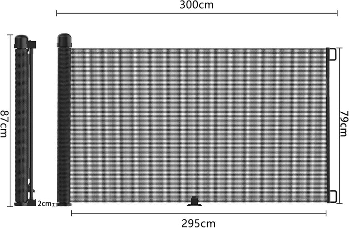 UISEBRT Türschutzgitter Ausziehbar 0-150cm, Treppenschutzgitter für Baby und Pelztiere, Kinder Schut