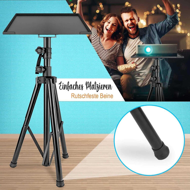 Pyle Beamer Halterung, Projector Ständer – Beamer Ständer Höhenverstellbar 107 bis 139cm, Faltbare B