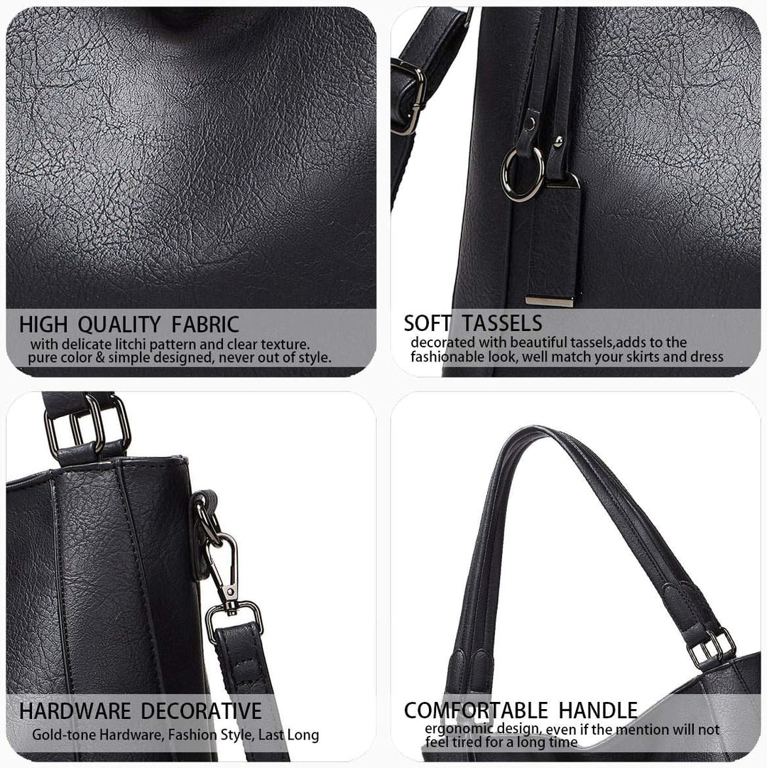 BUKESIYI Damen Tasche Handtasche Umhängetasche Schultertasche Frauen Kulturbeutel Weekender Klein PU
