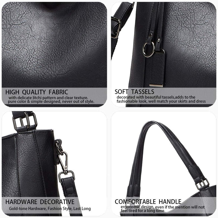 BUKESIYI Damen Tasche Handtasche Umhängetasche Schultertasche Frauen Kulturbeutel Weekender Klein PU
