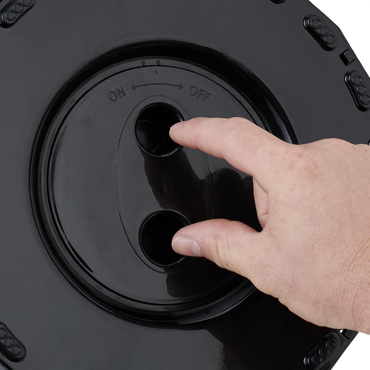 Relaxdays Teleskophocker, faltbar, Tragegurt, Outdoor, höhenverstellbarer Campinghocker, HBT 44,5 x