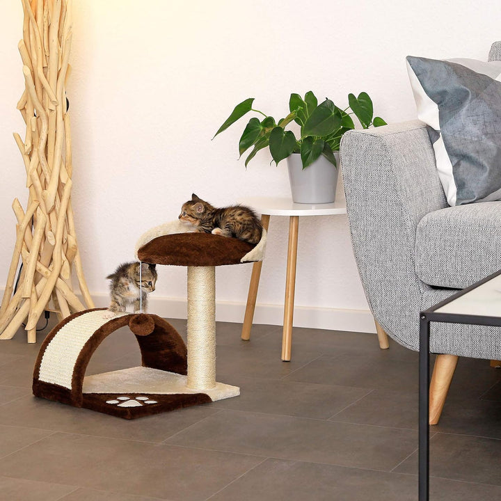 lionto Kratzbaum Kletterbaum Katzenkratzbaum Katzenbaum Höhe 43 cm, braun/beige Braun/Beige 43 cm, B