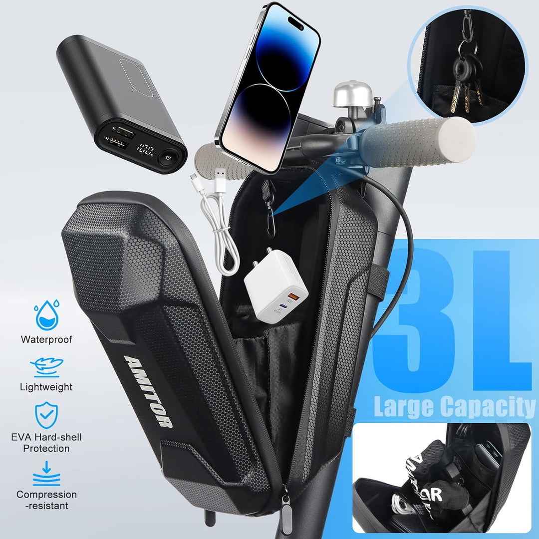Handschellenschloss E Scooter Schloss mit Tasche 3L Leicht für Xiaomi Segway Ninebot, 8MM Anti-Diebs