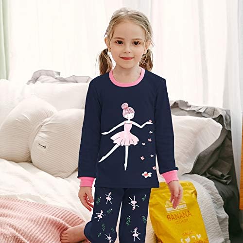 EULLA Kinder Schlafanzüge Mädchen Langarm Winter Pyjama Set Baumwolle Meerjungfrau Einhorn Prinzessi