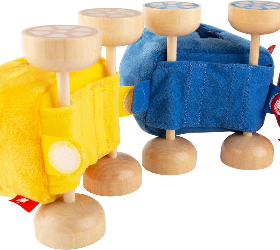 SIGIKID 41083 Safari-Zug Soft PlayQ Mädchen und Jungen Babyspielzeug empfohlen ab 3 Monaten mehrfarb